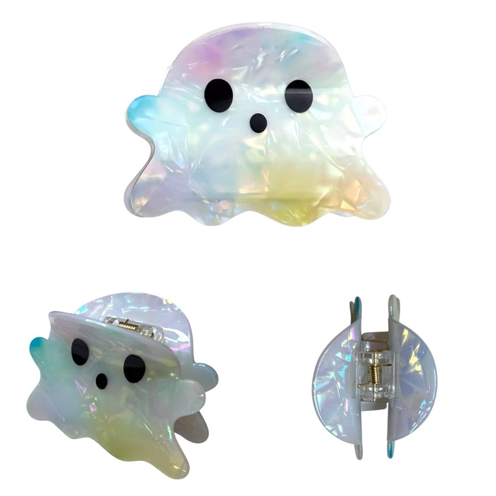 Iridescent Ghost Hair Clip NWOT